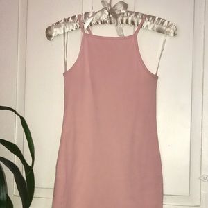 American Apparel Baby Pink Square Neck Dress